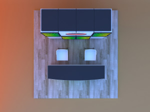Parametric glow loft reception desk Modelo 3D