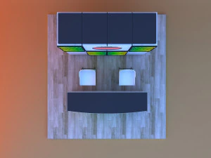 Parametric glow loft reception desk 3D Model