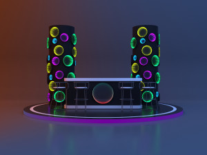 Sci-fi infinity mirror bar 3D Модель