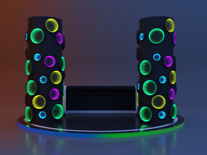 Sci-fi infinity mirror bar 3D Модель