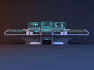 Sci-fi futuristic control desk - console 3D Model