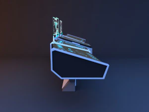 Sci-fi futuristic control desk - console 3D Model