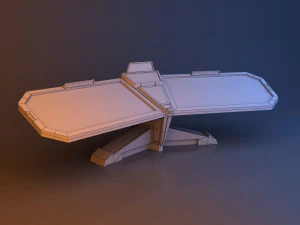 Cyber Futuristic Console - Control Desk 3D Model