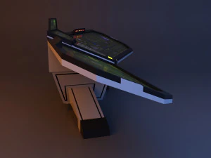 Cyber Futuristic Console - Control Desk 3D Model