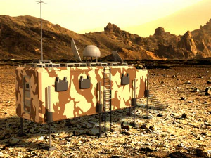 Military modular mobile base - bunker low-poly model 3D Model