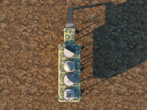 Military modular mobile base - bunker low-poly model 3D Model