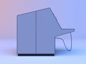 Sci-fi glow control table - desk 3D Model