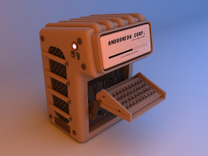 Vintage Retro Control Console - Panel 3D Model