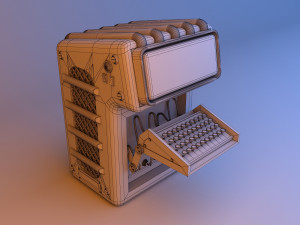 Vintage Retro Control Console - Panel Model 3D