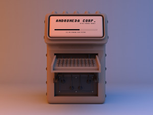 Vintage Retro Control Console - Panel Model 3D
