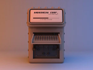 Vintage Retro Control Console - Panel 3D Model