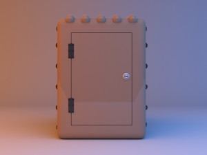 Vintage Retro Control Console - Panel Model 3D