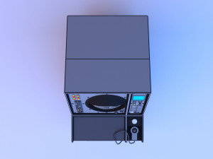 Old vintage Retro Control Console Panel Computer 3D Model