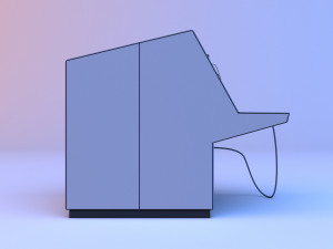 Old vintage Retro Control Console Panel Computer 3D Model