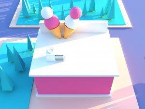 Cute cartoon candyshop 3D Model