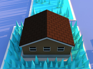 Cute cartoon city bank Modelo 3D
