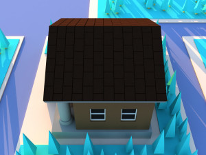 Cute cartoon city bank Modelo 3D