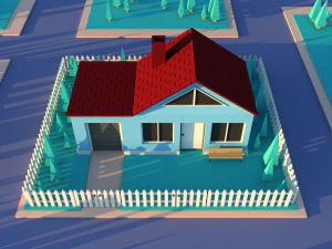 Cute Cartoon Private House Variation 2 3D Model