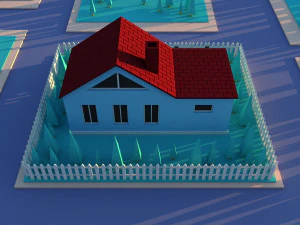 Cute Cartoon Private House Variation 2 3D Model