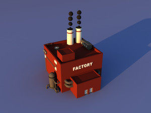 Cute Cartoon Village Collection Low Poly Modèle 3D