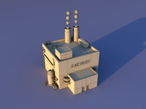 Cute Cartoon Village Collection Low Poly Modèle 3D