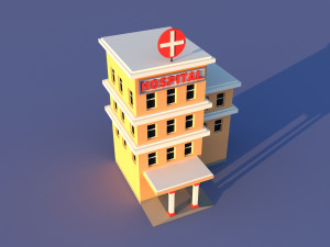 Cute Cartoon Village Collection Low Poly Modèle 3D