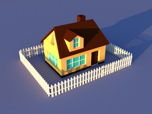 Cute Cartoon Village Collection Low Poly Modèle 3D