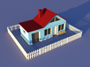 Cute Cartoon Village Collection Low Poly Modèle 3D