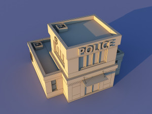 Cute Cartoon Village Collection Low Poly Modèle 3D