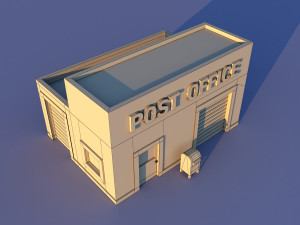 Cute Cartoon Village Collection Low Poly Modèle 3D