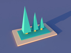 Cute Cartoon Village Collection Low Poly Modèle 3D