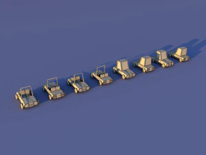 CuteCartoon Village constructor Collection Low Poly 3D Model