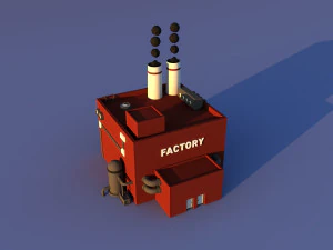 CuteCartoon Village constructor Collection Low Poly 3D Model