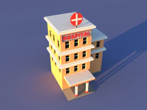 CuteCartoon Village constructor Collection Low Poly 3D Model