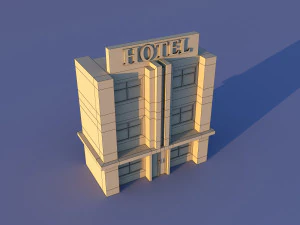 CuteCartoon Village constructor Collection Low Poly 3D Model