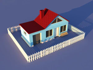 CuteCartoon Village constructor Collection Low Poly 3D Model