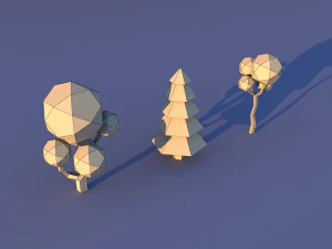 CuteCartoon Village constructor Collection Low Poly 3D Model