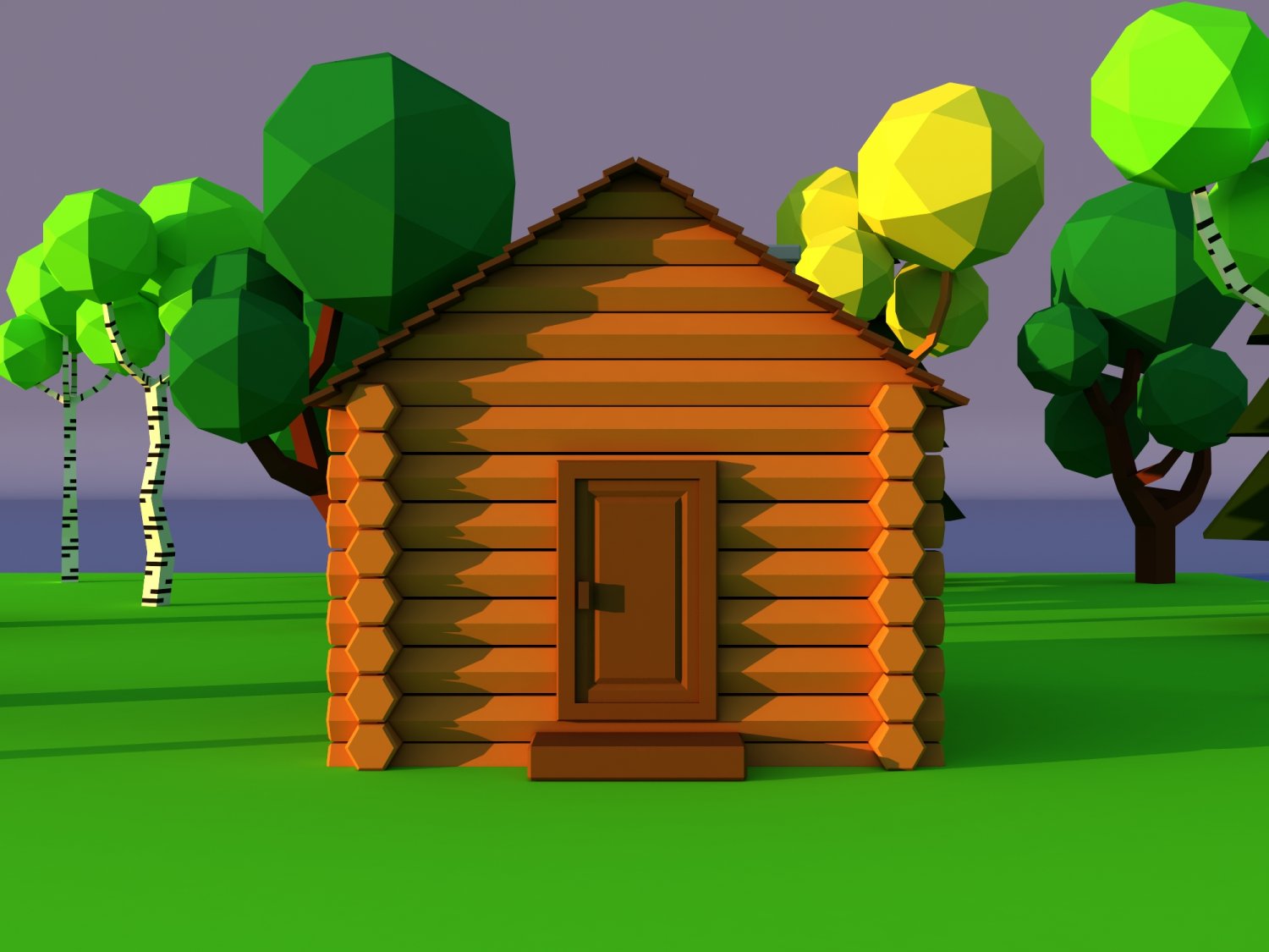 Cute cartoon village wooden privat house variation 2 Low Poly 3D Model in  Buildings 3DExport