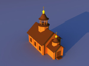 Cute Cartoon Old Wooden Village constructor Collection Low Poly Modelo 3D