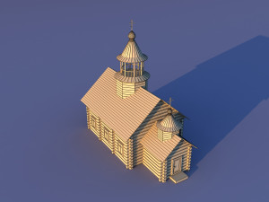 Cute Cartoon Old Wooden Village constructor Collection Low Poly Modelo 3D