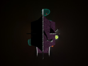 Cartoon Halloween Witchs House Low Poly 3Dモデル