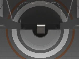 Mesa de recep&ccedil;&atilde;o de loft com brilho param&eacute;trico interior Scifi Modelo 3D