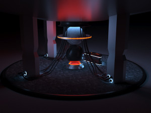 Sci-fi Cyber Interior of Control Center Modelo 3D