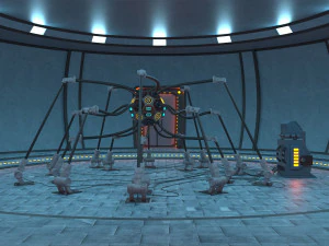 Sede-laboratorio cient&iacute;fico cibern&eacute;tico de ciencia ficci&oacute;n futurista Modelo 3D