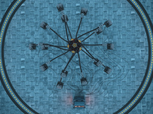 Futuristic Sci-fi Cyber Scientific Laboratory-Headquarters Modelo 3D