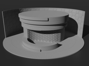 Scifi glow futuristic reception Model 3D