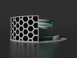 Scifi glow futuristic reception Model 3D