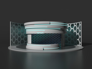 Scifi glow futuristic reception Model 3D