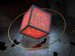 Fantastic Sci-fi Scientific Research Laboratory in a Cave 3D Model