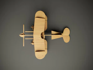 Wood aircraft model for cnc machine 3D Model